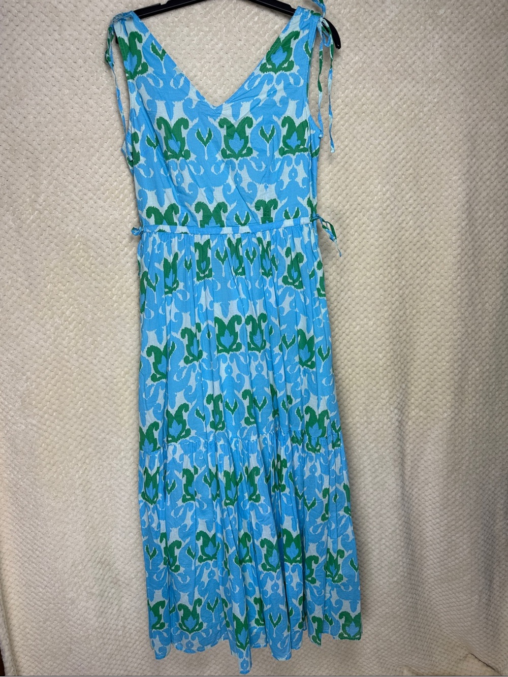 Talbots Blue and Green Print Maxi Dress - Picture 2 of 7